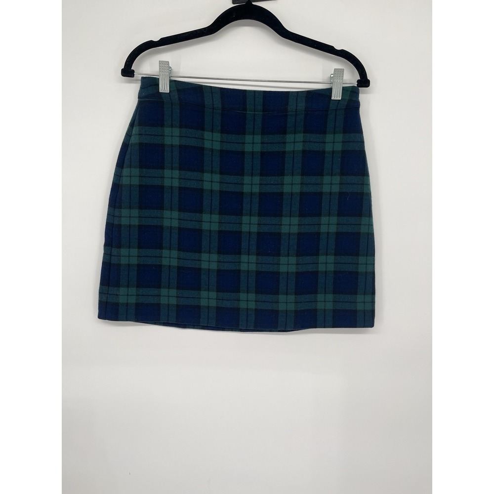 Vineyard Vines 4 Navy  Green Plaid Mini Skirt
